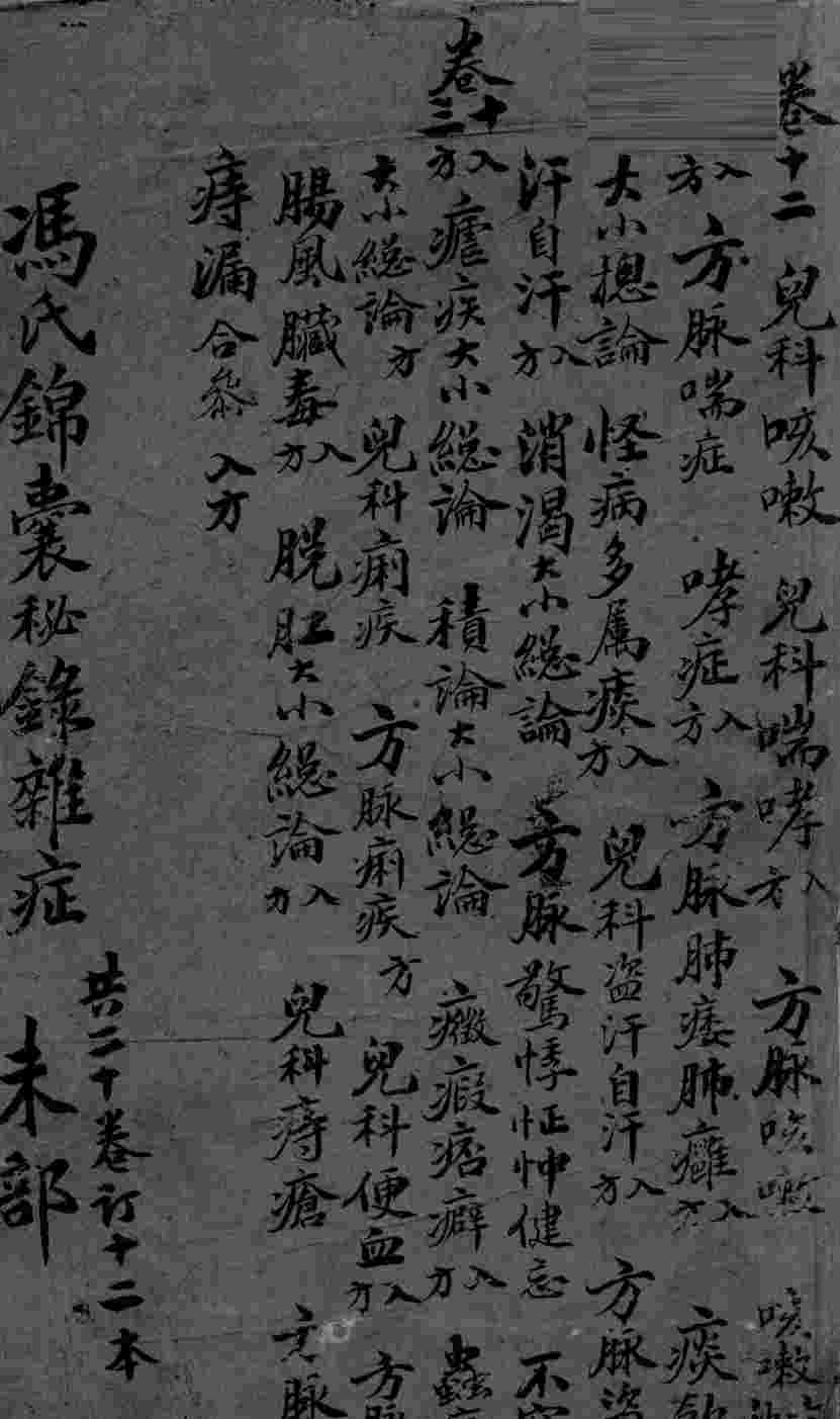 冯氏锦囊秘录  卷12-13
